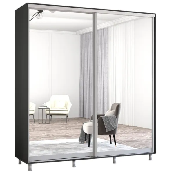 Шкаф Mobildor-Lux ARON S 180 x 60см x 230 / ЛДСП / Антрацит photo 1