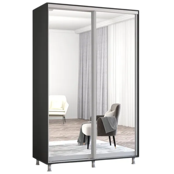 Шкаф Mobildor-Lux ARON S 130 x 60см x 240 / ЛДСП / Антрацит photo 1