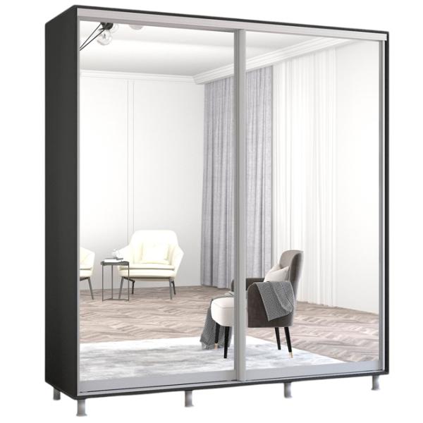 Шкаф Mobildor-Lux ARON S 190 x 60см x 230 / ЛДСП / Антрацит photo 1