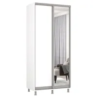 Dulap Mobildor-Lux ARON P 100 x 60 x 210 / PAL / Alb