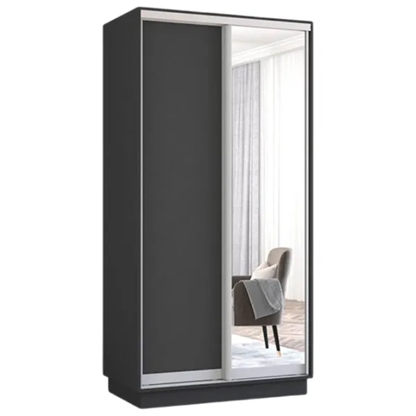 Шкаф Mobildor-Lux ARON P 110 x 60см x 220 / ЛДСП / Antracit photo 1