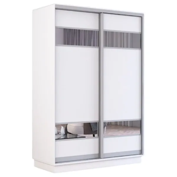 Dulap Mobildor-Lux Fox 130 x 60 x 200 / PAL / Alb photo 1