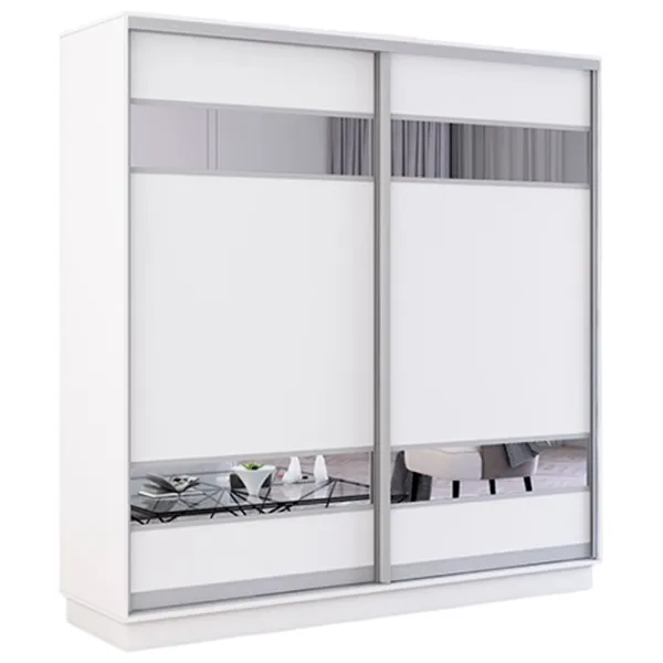 Dulap Mobildor-Lux Fox 200 x 60 x 210 / PAL / Alb photo 1