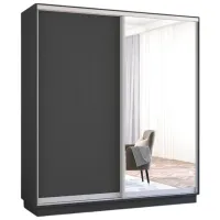 Шкаф Mobildor-Lux Fox 180 x 60см x 210 / ЛДСП / Antracit