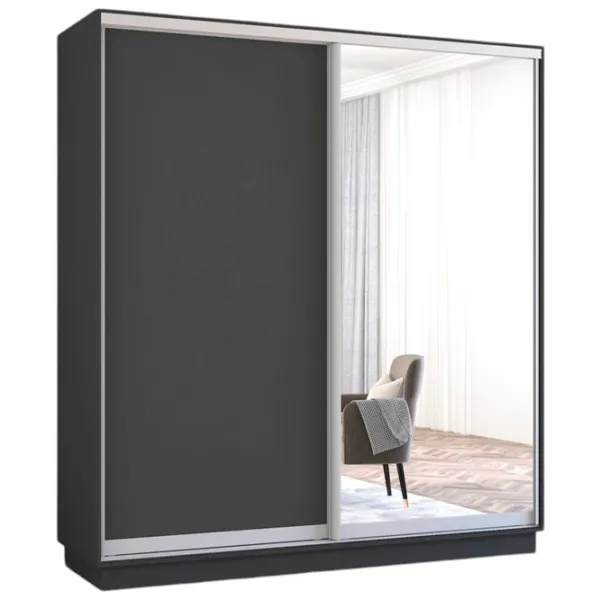 Шкаф Mobildor-Lux Fox 180 x 60см x 230 / ЛДСП / Antracit photo 1