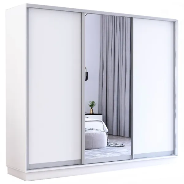 Шкаф Mobildor-Lux Fox 260 x 60см x 240 / ЛДСП / White photo 1