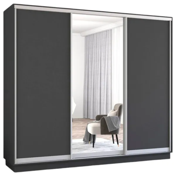 Шкаф Mobildor-Lux Fox 250 x 60см x 220 / ЛДСП / Antracit photo 1