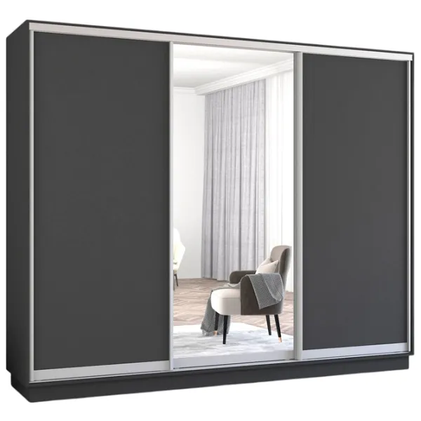 Шкаф Mobildor-Lux Fox 330 x 60см x 240 / ЛДСП / Antracit photo 1