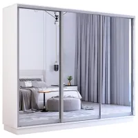 Шкаф Mobildor-Lux Fox 250 x 60см x 200 / ЛДСП / Белый