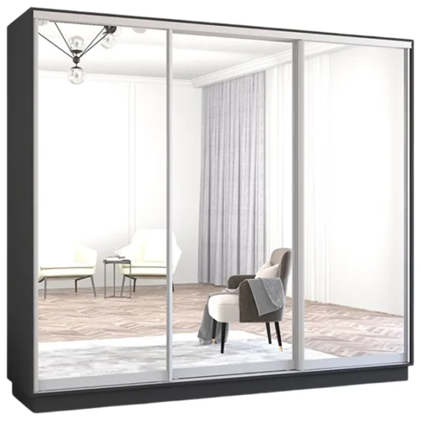 Шкаф Mobildor-Lux Fox 250 x 60см x 240 / ЛДСП / Antracit photo 1