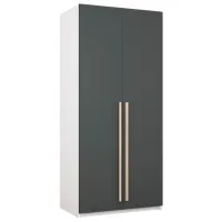 Шкаф Mobildor-Lux Smart-Home 90 x 56см x 200 / ЛДСП / Белый - Антрацит
