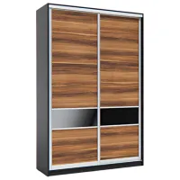 Шкаф Indart Cupeu 06 150 x 60см x 230 / LPAL / Чёрный