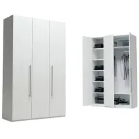 Шкаф Indart Dulap 02 135 x 55см x 225 / ДСП / White