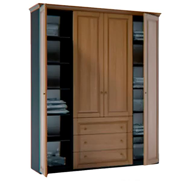 Шкаф Indart MODUL 01 90 x 55см x 225 / ЛДСП / Чёрный photo 1