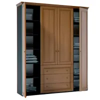 Шкаф Indart MODUL 01 90 x 55см x 225 / ЛДСП / Чёрный