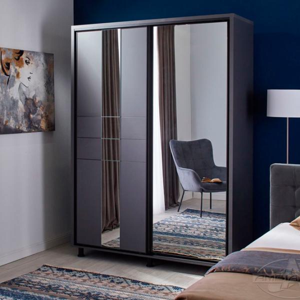 Шкаф Ambianta Rio 140 x 58см x 224 / ЛДСП / Графитовый photo 1 Шкаф Ambianta Rio 140 x 58см x 224 / ЛДСП / Графитовый photo 1