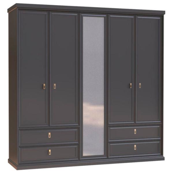 Шкаф Dogtas Lorenta 227.1 x 62.2см x 225.8 / ЛДСП / Антрацит photo 1