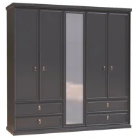 Шкаф Dogtas Lorenta 227.1 x 62.2см x 225.8 / ЛДСП / Антрацит