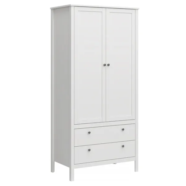 Dulap Tempo Kondela Olje 2D2S 91 x 61 x 200.6 / MDF / Alb photo 1