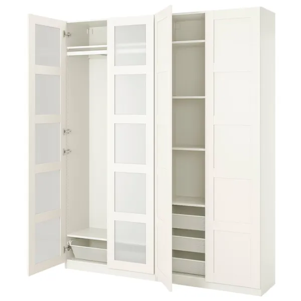 Шкаф Ikea Pax/Bergsbo 200 x 38см x 236.4 / ДСП / Белый photo 1