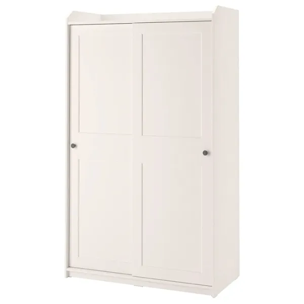 Шкаф Ikea Hauga 118 x 55см x 199 / ДСП / Белый photo 1