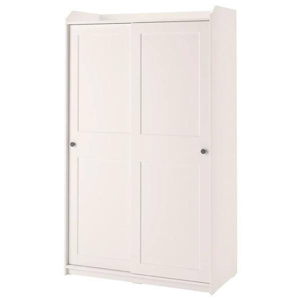 Шкаф Ikea Hauga 118 x 55см x 199 / ДСП / Белый photo 1