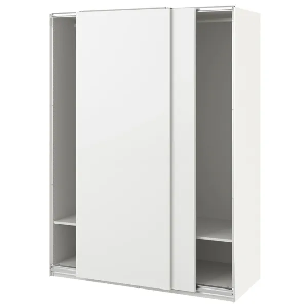 Шкаф Ikea Pax/Hasvik 150 x 66см x 201.2 / ДСП / Белый photo 1
