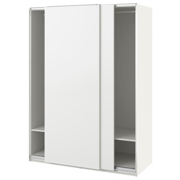 Шкаф Ikea Pax/Hasvik 150 x 66см x 201.2 / ДСП / Белый photo 1