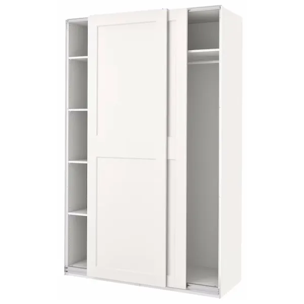 Шкаф Ikea Pax/Grimo 150 x 66см x 236.4 / ДСП / Белый photo 1