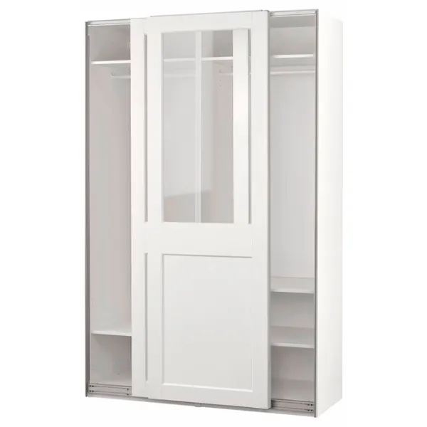 Шкаф Ikea Pax/Grimo 150 x 150см x 236.4 / ДСП / Белый photo 1