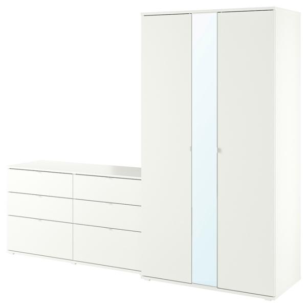 Шкаф Ikea Vihals 245 x 57см x 200 / ДСП / Белый photo 1