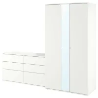 Шкаф Ikea Vihals 245 x 57см x 200 / ДСП / Белый