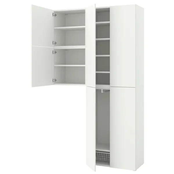 Шкаф Ikea Platsa 140 x 42см x 241 / ДСП / Белый photo 1
