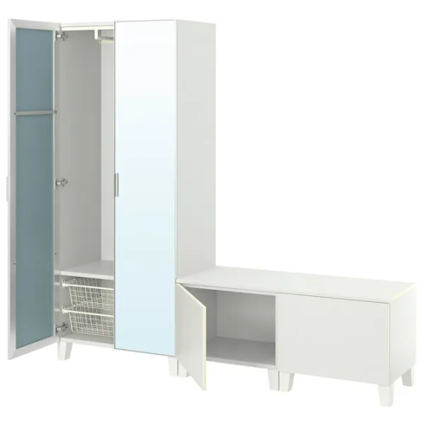 Шкаф Ikea Platsa 200 x 42см x 191 / ДСП / Белый photo 1