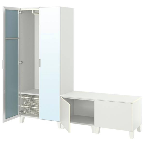 Шкаф Ikea Platsa 200 x 42см x 191 / ДСП / Белый photo 1