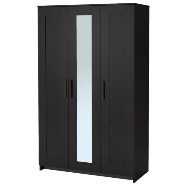 Шкаф Ikea Brimnes 117.1 x 50.2см x 180.3 / ДСП / Чёрный photo 1