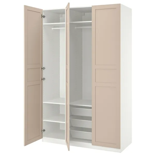 Шкаф Ikea Pax/Flisberget 150 x 60см x 236.4 / ДСП / Светло бежевый photo 1 Шкаф Ikea Pax/Flisberget 150 x 60см x 236.4 / ДСП / Светло бежевый photo 1