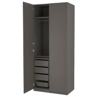 Шкаф Ikea Pax/Forsand 100 x 60см x 236.4 / ДСП / Темно серый