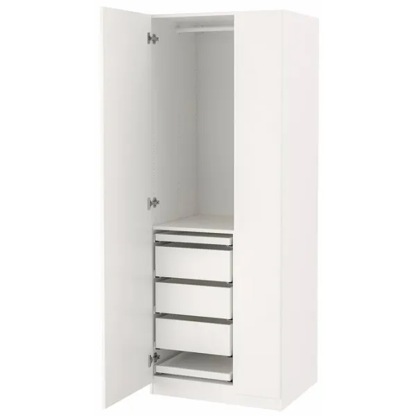 Шкаф Ikea Pax/Forsand 75 x 60см x 201.2 / ДСП / Белый photo 1