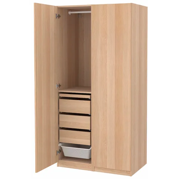 Шкаф Ikea Pax/Forsand 100 x 60см x 201.2 / ДСП / Имитация Состаренного Дуба photo 1