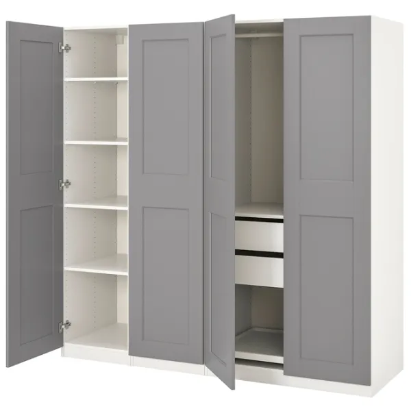 Dulap Ikea Pax/Grimo 200 x 60 x 201.2 / DSP / Alb photo 1