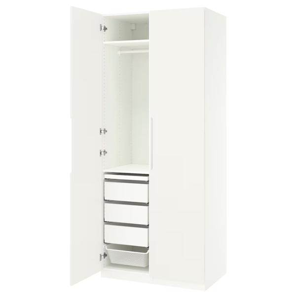 Шкаф Ikea Pax/Tonstad 100 x 60см x 236.4 / ДСП / Белый photo 1