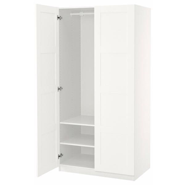 Шкаф Ikea Pax/Bergsbo 100 x 60см x 201.2 / ДСП / Белый photo 1