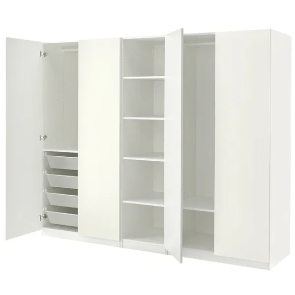 Шкаф Ikea Pax/Forsand 250 x 60см x 201.2 / ДСП / Белый photo 1