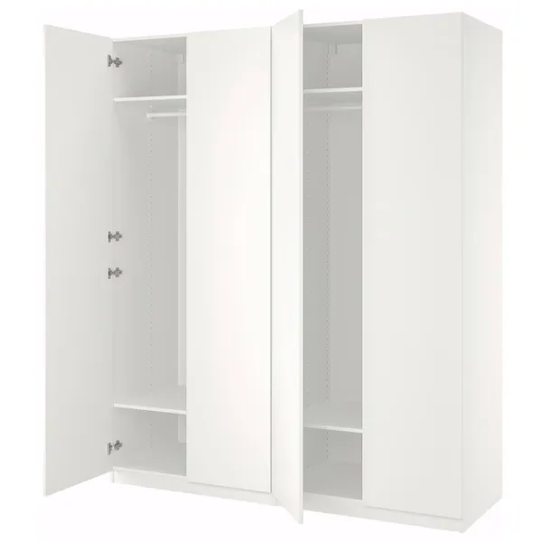 Шкаф Ikea Pax/Forsand 200 x 60см x 236.4 / ДСП / Белый photo 1