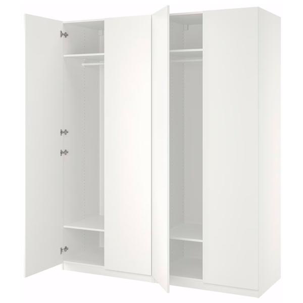 Шкаф Ikea Pax/Forsand 200 x 60см x 236.4 / ДСП / Белый photo 1