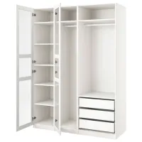 Шкаф Ikea Pax/Tyssedal 175 x 58см x 236.4 / ДСП / Белый