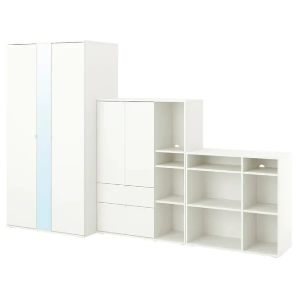 Шкаф Ikea Vihals 305 x 57см x 200 / ДСП / Белый photo 1