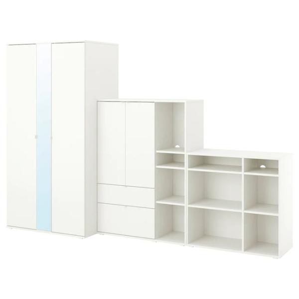 Шкаф Ikea Vihals 305 x 57см x 200 / ДСП / Белый photo 1