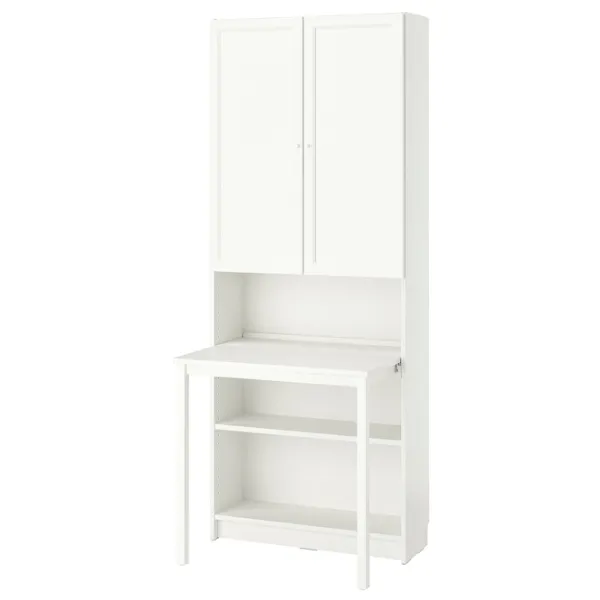 Dulap Ikea Billy/Oxberg 80 x 84 x 202 / DSP / Alb photo 1